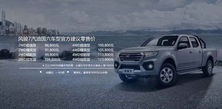 8.68万起 长城皮卡风骏7汽油国六河北上市 8.68万起 长城皮卡风骏7汽油国六河北上市